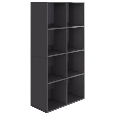 vidaXL Boekenkast/dressoir 66x30x130 cm spaanplaat hoogglans grijs vidaXL Boekenkast/dressoir 66x30x130 cm spaanplaat hoogglans grijs