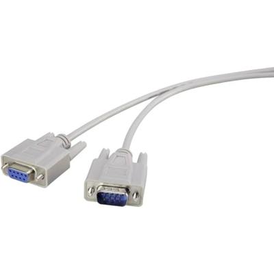 Renkforce Verlengkabel Serieel [1x D-sub stekker 9-polig - 1x D-sub bus 9-polig] 5.00 m Beige