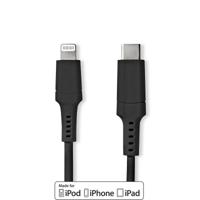 Apple Lightning Cable | Apple Lightning 8-Pin Male - USB-C | 2.0 m | Zwart - thumbnail