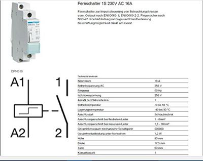 Hager EPN510 Schakelrelais 16 A 1 stuk(s)
