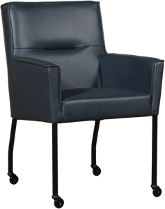 Blauwe leren moderne eetkamerstoel Lucky - Granada leer Blue (blauw leer) Blauwe leren moderne eetkamerstoel Lucky - Granada leer Blue (blauw leer)