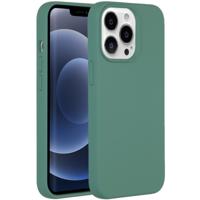 Accezz Liquid Silicone voor Apple iPhone 13 Pro Telefoonhoesje Groen - thumbnail