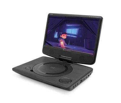 Draagbare DVD Speler Auto - 10 Inch Scherm met USB en Accu - Koptelefoonaansluiting - Zwart (MPD125)