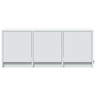 Tv-meubel met LED 97x34x40 cm bewerkt hout wit