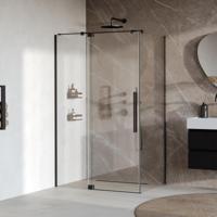 BRAUER Stellar Douchecabine - 120x80x200cm - draaideur - glascoating - omkeerbaar - helder glas - mat zwart GS-SRC1H12080200MZ - thumbnail