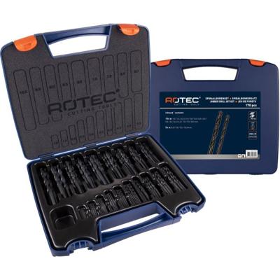 Rotec Spiraalborenset 1-10x0.5mm hss 170-delig