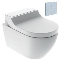 Geberit AquaClean Tuma Comfort Douchewc decorplaat glas met wandbediening wit SW87553 / SW107038 - thumbnail