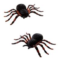 2 fluwelen spinnen 10cm - thumbnail