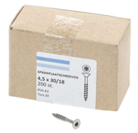 Hoenderdaal Spaanplaatschroef Rvs-A2 Pk Torx TX20 4.5X30/18 | 200 stuks - 0206.30.33201 - thumbnail