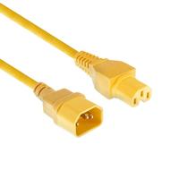 ACT AK5311 Netsnoer Stroomkabel C14 - C15 | Geel | 2 meter - thumbnail