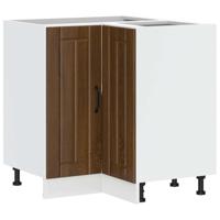 Keuken hoekonderkast Lucca bewerkt hout bruin eikenkleur - thumbnail