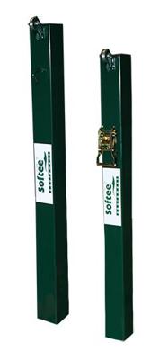 SET OF FIXED 80X80 MM SQUARE POLES