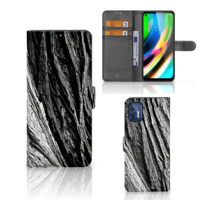 Book Style Case Motorola Moto G9 Plus Boomschors Grijs - thumbnail