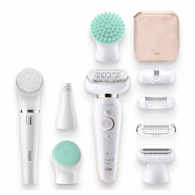 Braun Silk-épil 9 Flex 9-300 Beautyset - Epilator Met Flexibele Kop Voor Ontharen, Wit/Goud