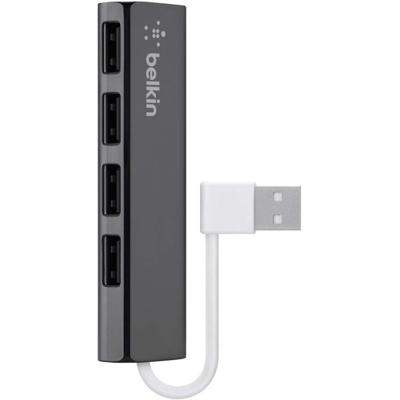 Belkin F4U042bt F4U042bt USB-hub 4 poorten USB-A USB 2.0 480 MBit/s Zwart