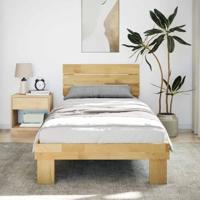 Bedframe hoofdeinde zonder matras 90x190 cm massief hout eiken - thumbnail