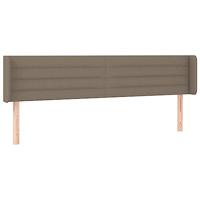 Hoofdbord LED 203x16x78/88 cm stof taupe - thumbnail