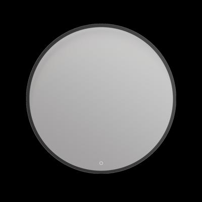 Spiegel Arcqua Framed 80 Cm Rond mat Zwart Front LED Verlichting