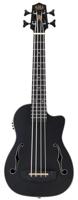 Kala U-Bass Journeyman Black elektrisch-akoestische bas ukelele met gigbag - thumbnail