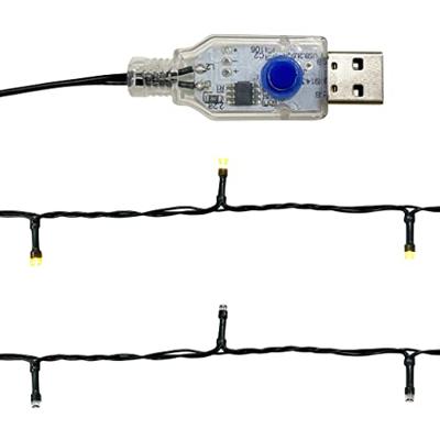 Kerstslinger met LED-lampjes 20 m rood