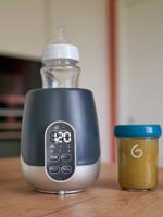BABYMOOV Nutri Smart-flesverwarmer voor thuis/auto blauwgrijs/wit - thumbnail