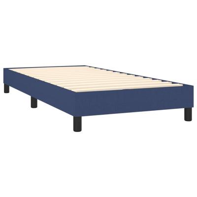 Boxspring met matras stof blauw 90x190 cm - thumbnail
