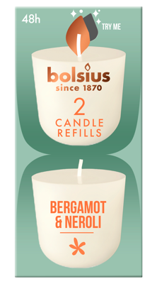 Bolsius Bergamot & Neroli Candle Refills