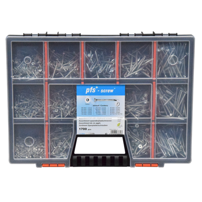 Pgb-Europe PGB-FASTENERS | Assortimentsdoos met schroeven 1700 dlg PWVTV - ASS014001170002