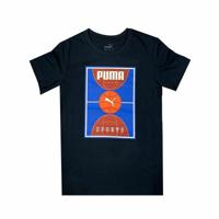 T-Shirt met Korte Mouwen voor kinderen Puma Bppo Basket Blank Ba Zwart - Maat: 7-8 jaar - thumbnail