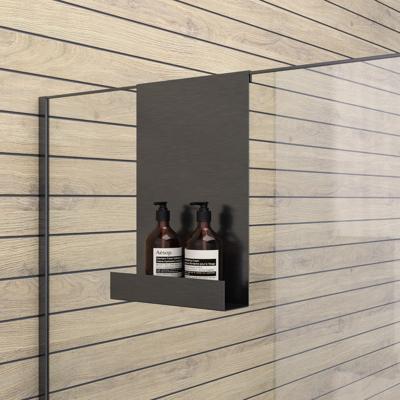 Doucherek Brauer Gunmetal Edition Hangend met Glasklem Gunmetal Geborsteld PVD Brauer