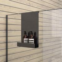 Doucherek Brauer Gunmetal Edition Hangend met Glasklem Gunmetal Geborsteld PVD Brauer - thumbnail