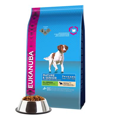Eukanuba Dog - Senior small/medium lam & rijst 12kg