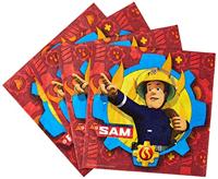 Amscan servetten Brandweerman Sam 33 cm 20 stuks multicolor - thumbnail