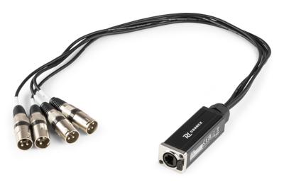PD-Connex CX190 Audio & DMX adapter 4x 3p XLR male naar CAT 70cm