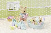 Sylvanian Families drieling baby crème konijn badspeelset 5707 - thumbnail