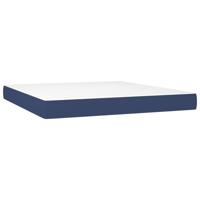 Boxspring met matras stof blauw 80x200 cm - thumbnail