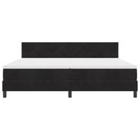 Boxspring bed met matras Zwart 200 x 200 cm Fluweel - thumbnail