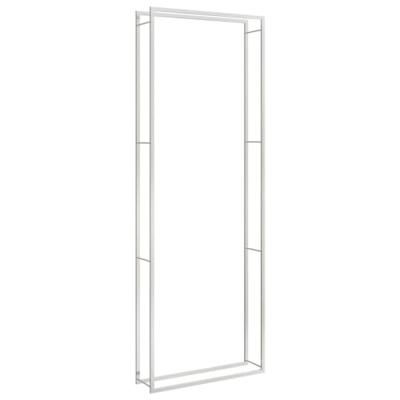 VidaXL Haardhoutrek 110x28x312 cm roestvrij staal
