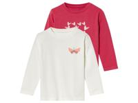 lupilu 2 kinder T-shirts (beige/bes, 86/92) - thumbnail