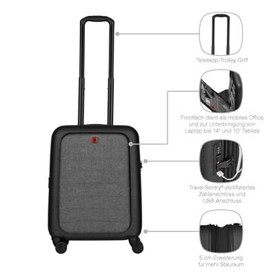 Wenger Syntry Carry-On Case Laptoptrolley Geschikt voor max. (laptop): 35,8 cm (14,1) Zwart/grijs Wenger Syntry Carry-On Case Laptoptrolley Geschikt voor max. (laptop): 35,8 cm (14,1) Zwart/grijs