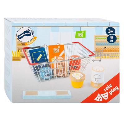 Small Foot houten speeleten in winkelmandje, 9dlg. Small Foot houten speeleten in winkelmandje, 9dlg.