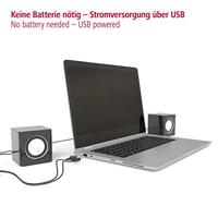 Hama PC/Notebook Luidspreker Sonic Mobil 185 Zwart/Zilver - thumbnail