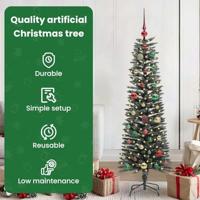 VidaXL Kunstkerstboom met 150 led groen 150 cm pvc en plastic en staal - thumbnail