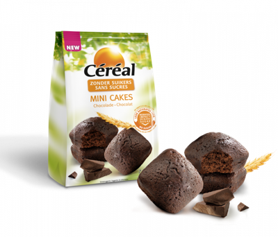 Cereal Mini chocoladecakes zonder suikers 196 Gram