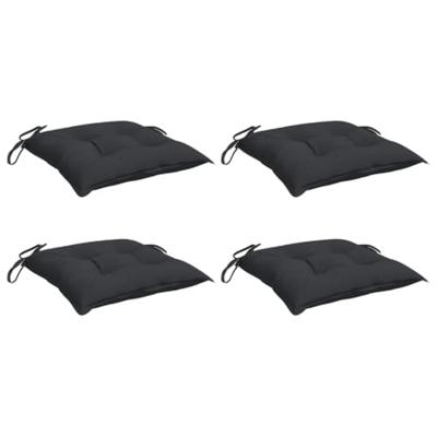 VidaXL Stoelkussens 4 st 40x40x7 cm oxford stof zwart VidaXL Stoelkussens 4 st 40x40x7 cm oxford stof zwart