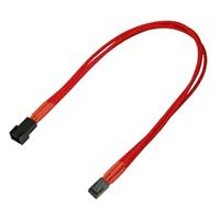 Nanoxia 900300017 3-pins Molex verlengkabel, 30 cm, rode enkele mouw - thumbnail