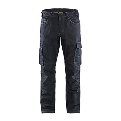 Blåkläder Service werkbroek denim stretch 14571147 | Marineblauw/Zwart | Maat 50 - 7330509727973