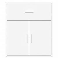 Dressoir 60x31x70 cm bewerkt hout wit - thumbnail