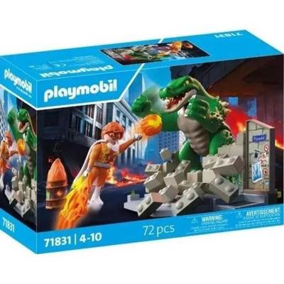 Playmobil 71831 Superhelden vs. de Reuzenhagedis, Superhelden