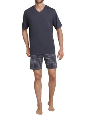 Heren shortama - Ebony Grey - Zomer pyjama maat 62